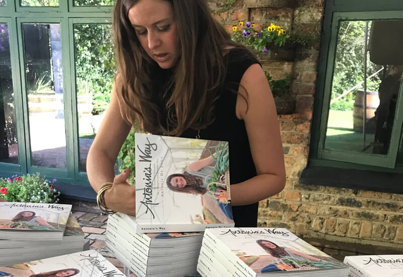 antonia signing her new book