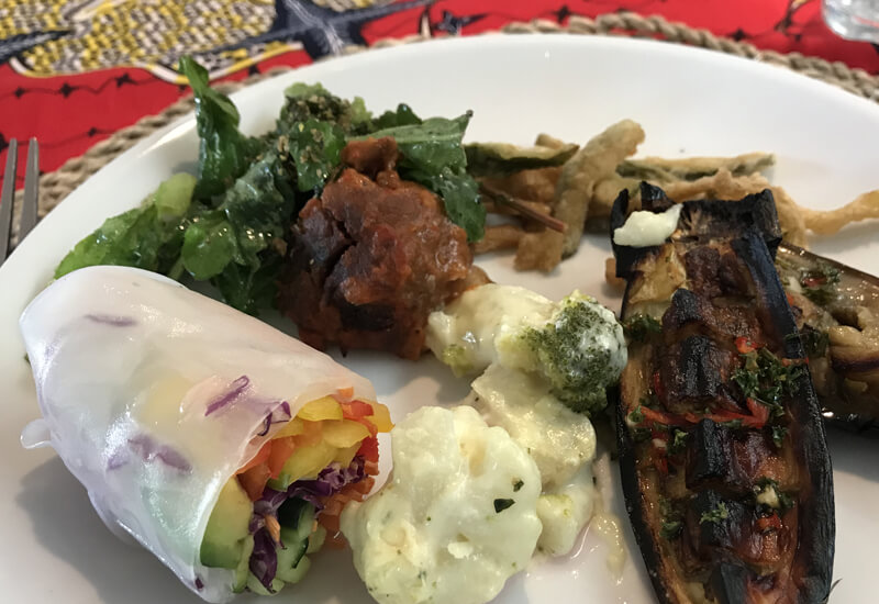 buffet lunch at leafy greens