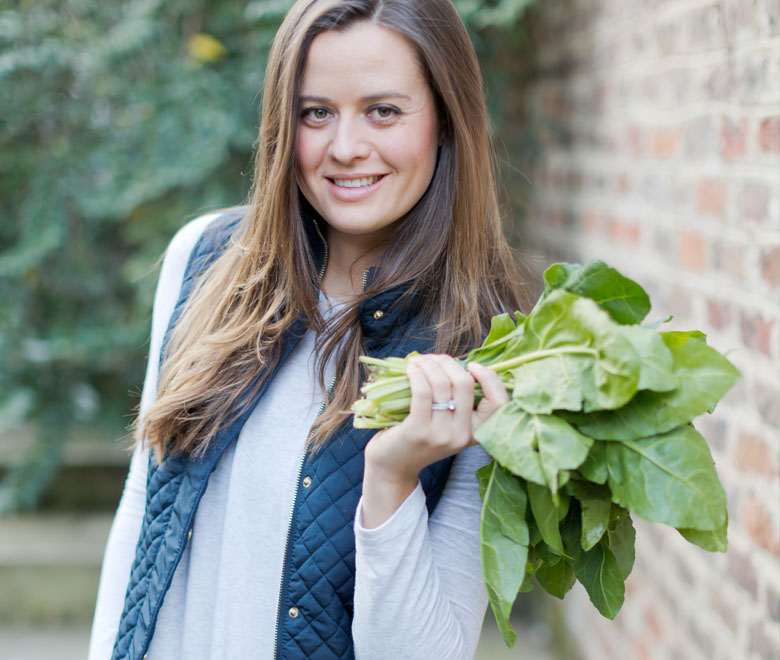 antonia holding leaves